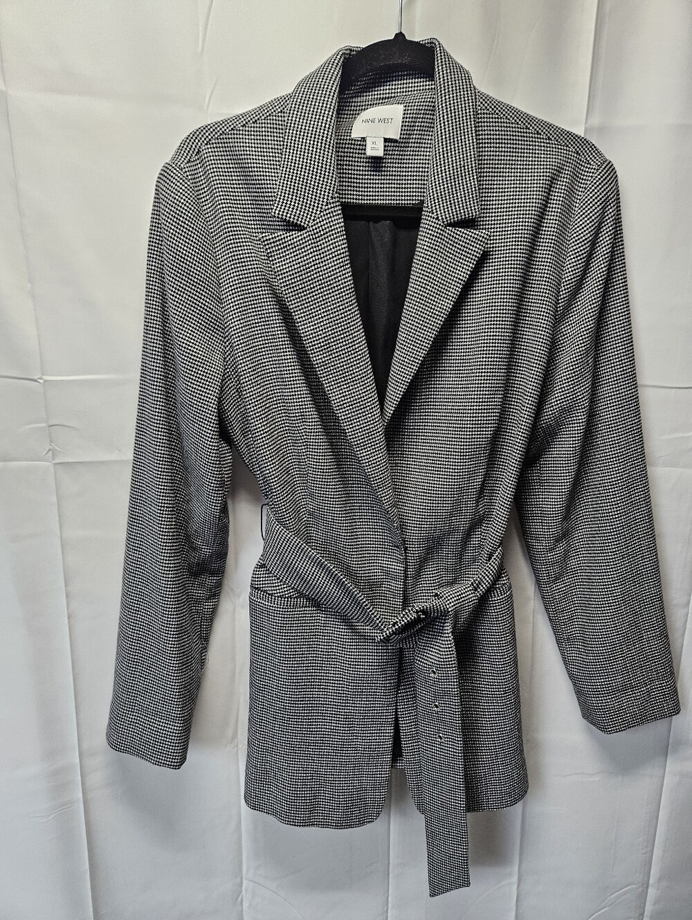 Nine West Black and White Houndstooth Blazer NWOT